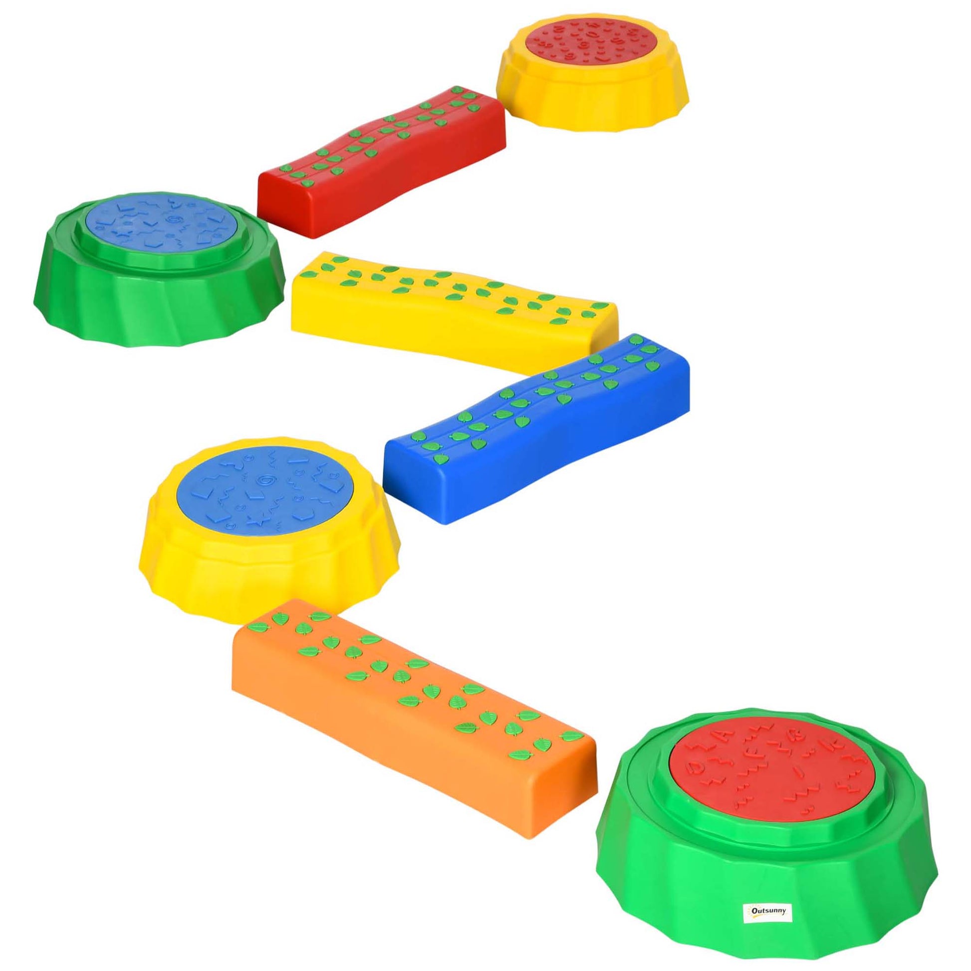 Outsunny Eight-Piece Kids Stepping Stones