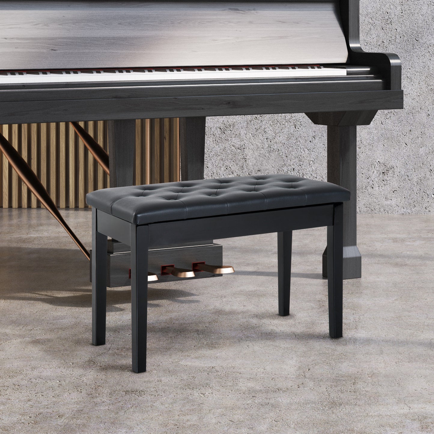 Homcom Faux Leather Piano Bench