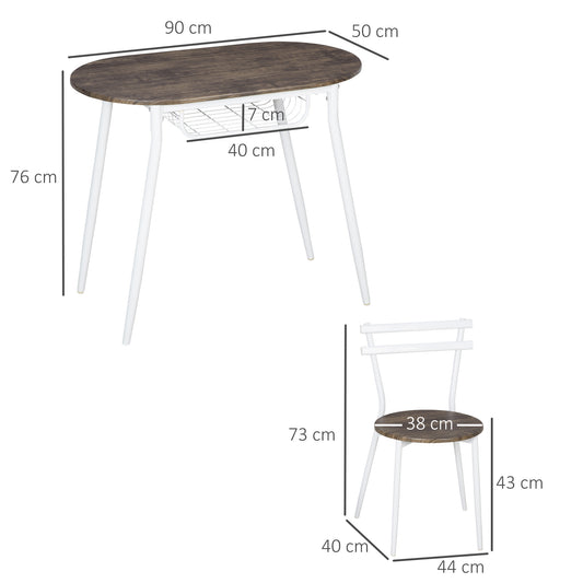 Homcom 3-Piece Dining Table and Chairs Set