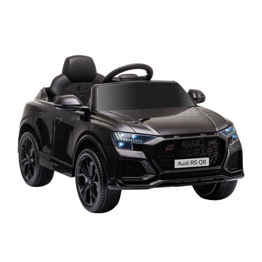 Audi RS Q8 Licensed 6V Ride On Car with Parental Remote Control, Battery-powered Kids Electric Toy, Music Lights, Black-0