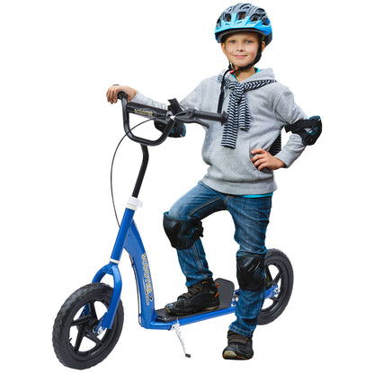 Homcom Teen Push Scooter Kids Children Stunt Scooter Bike Bicycle Ride On 12" EVA Tyres