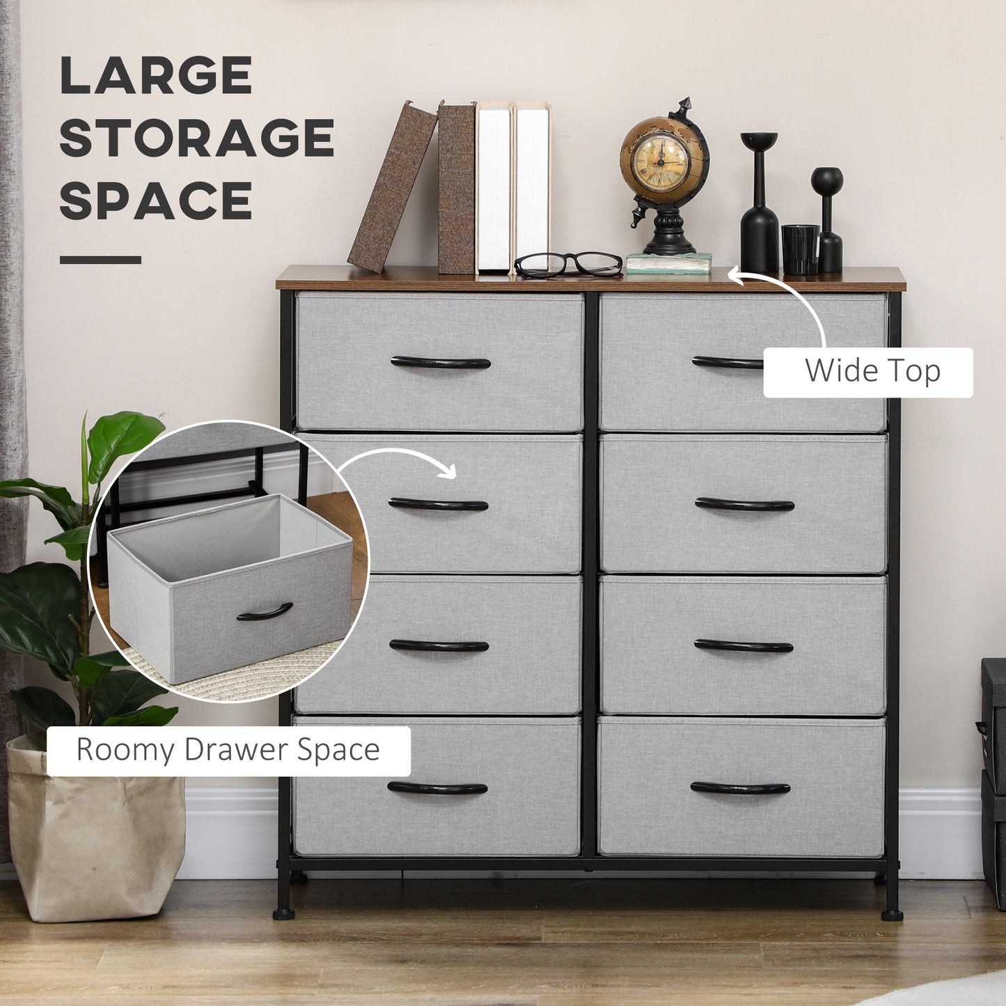 Homcom Fabric Chest of Drawers