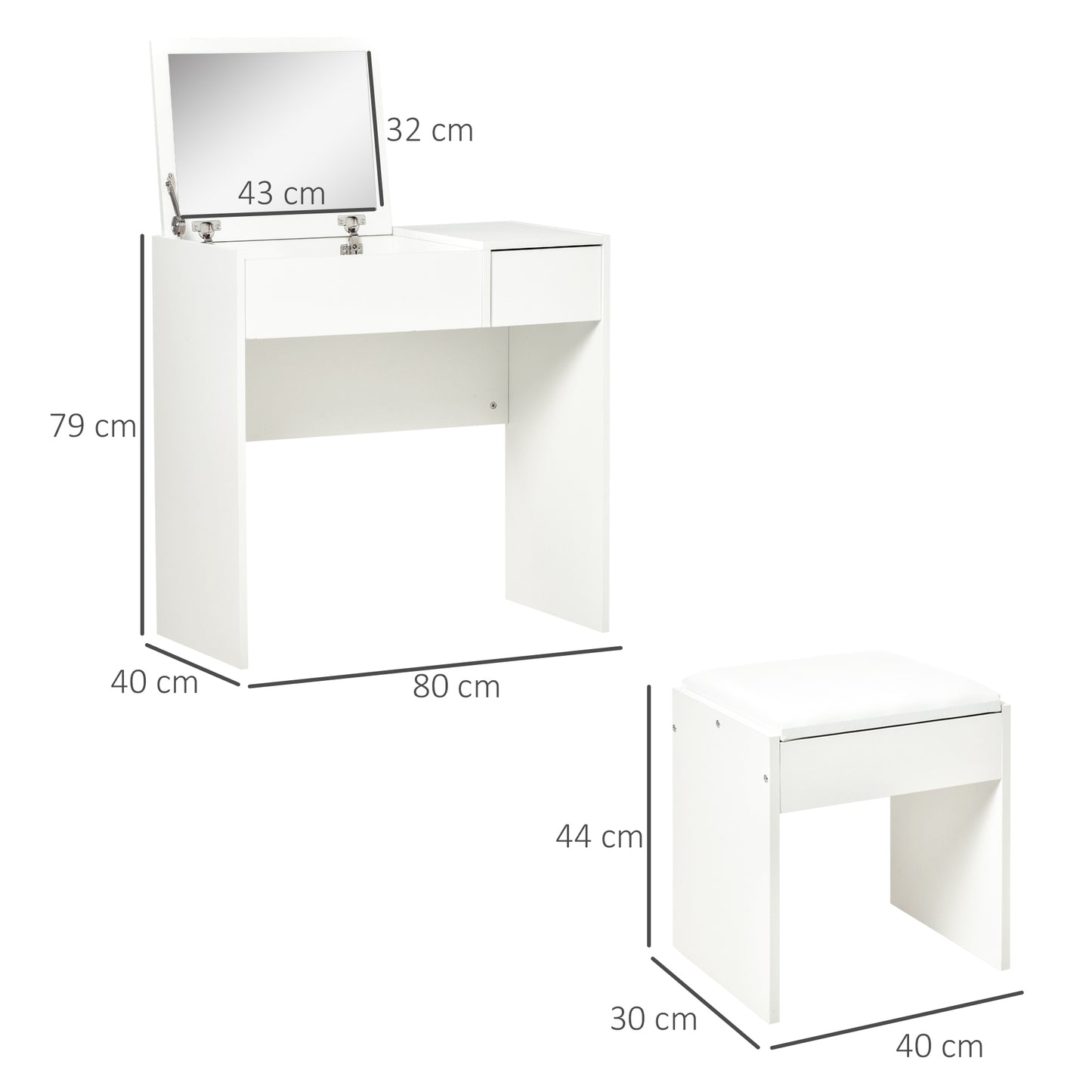 Homcom Makeup Desk with Drawer