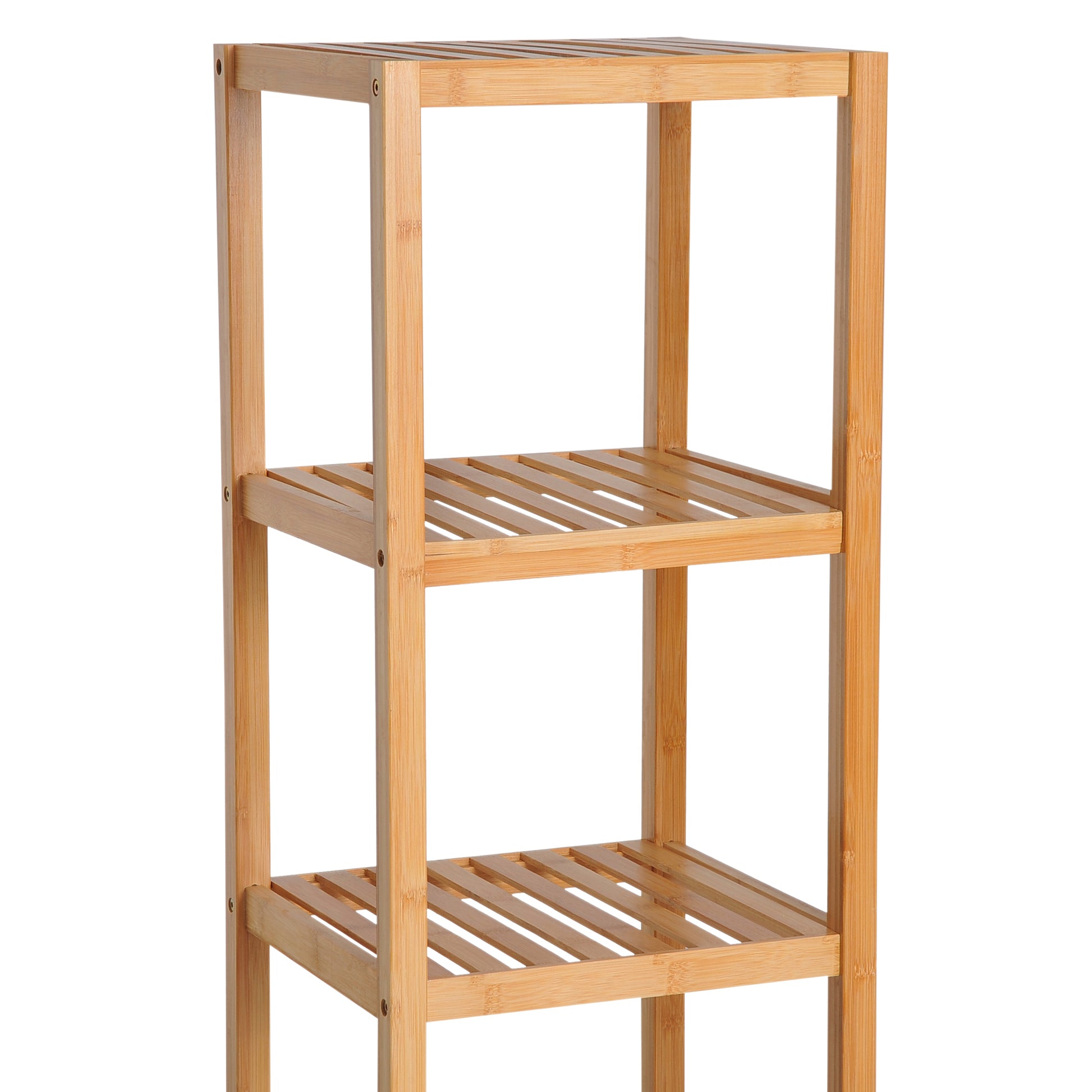 5-Tier 140cm Floor Cabinet Cupboard & Three Shelf Wood Natural by Homcom