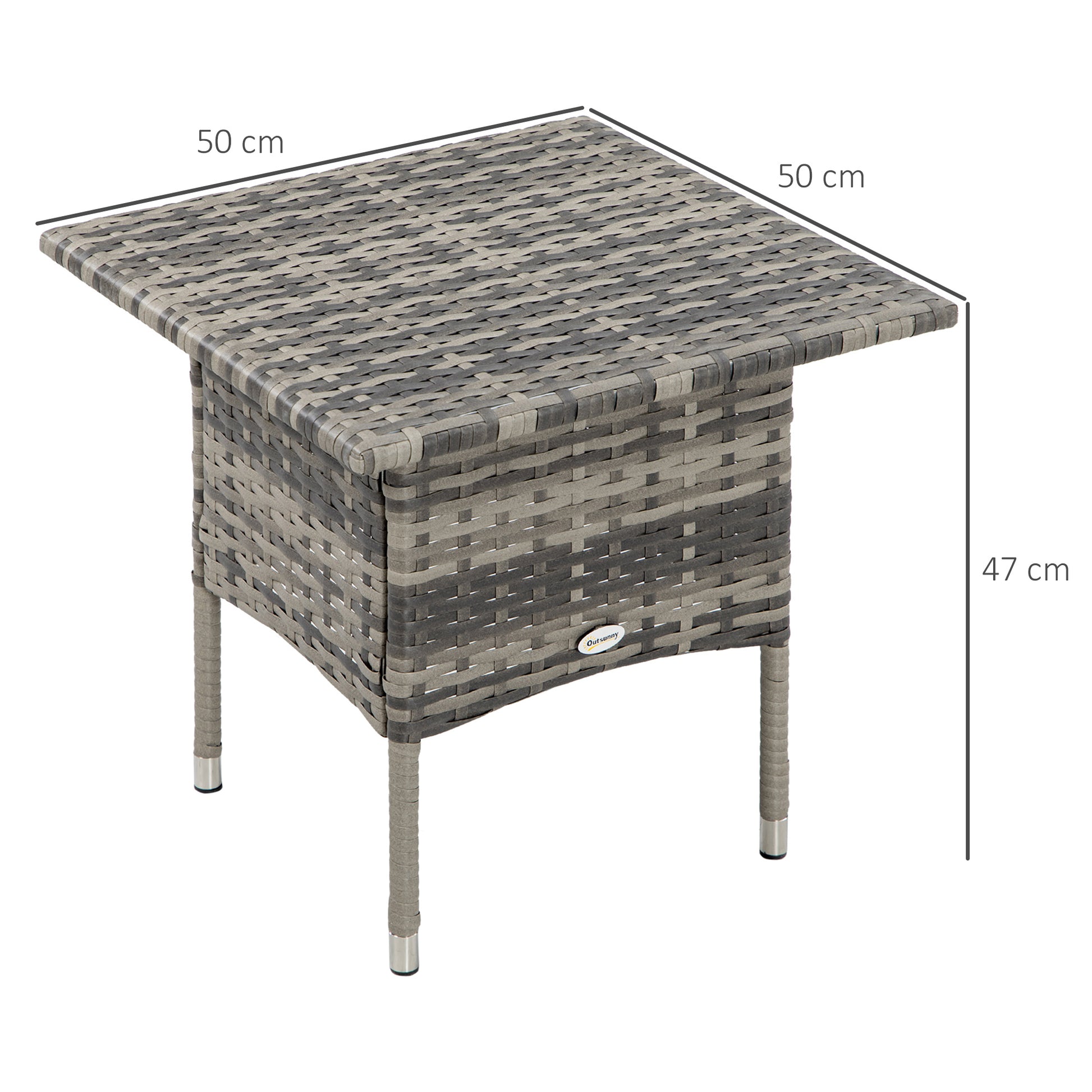 Outsunny Rattan Side Table