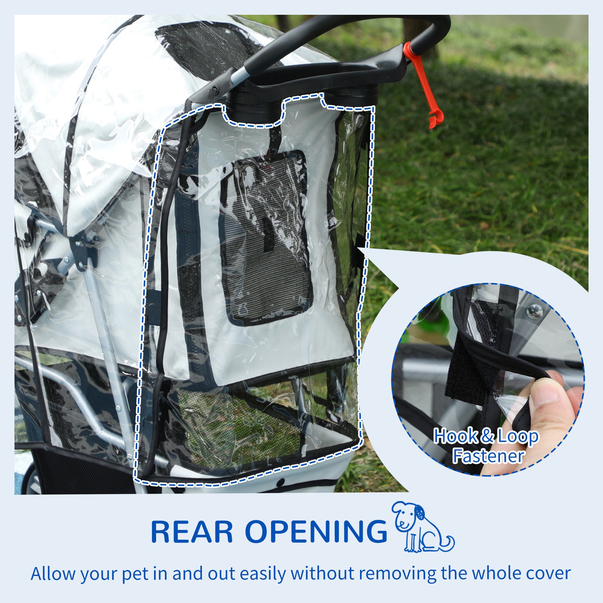 PawHut Dog Stroller Rain Cover