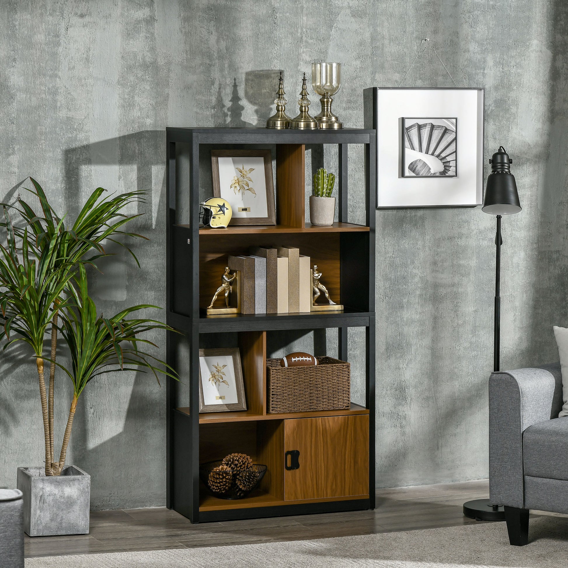 Homcom Modern 4-Tier Bookshelf