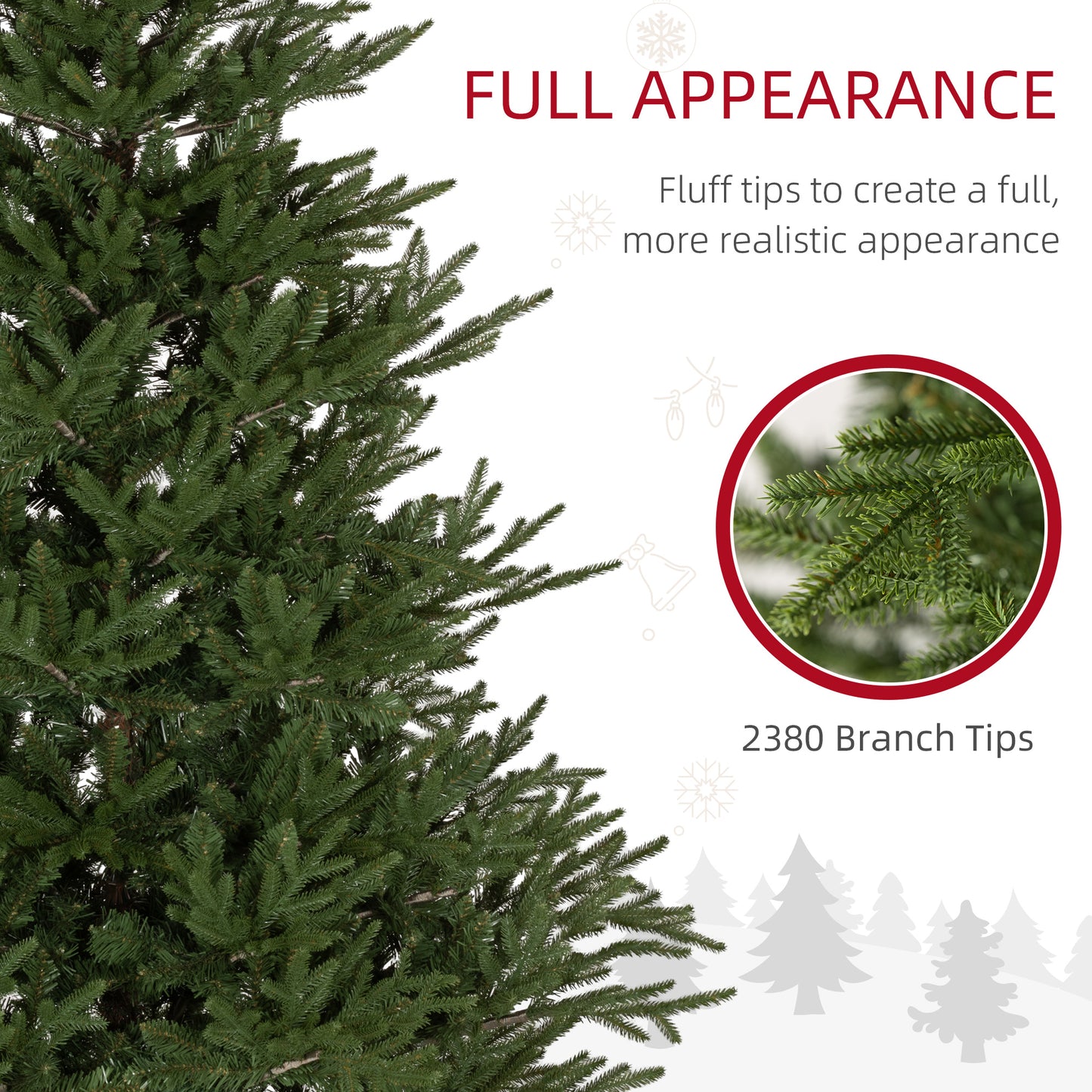 6ft Christmas Tree Artificial -  2380 Tips