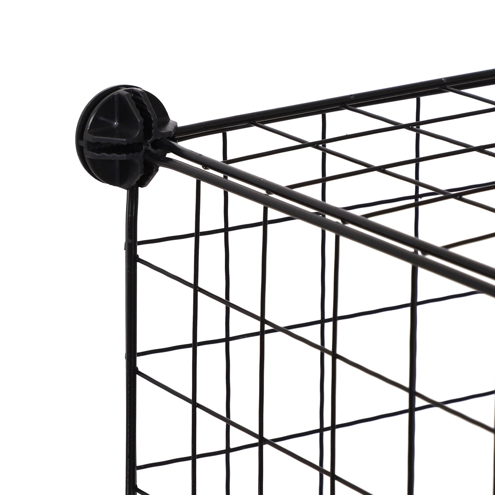 Homcom DIY 6 Cube Metal Wire Rack Interlocking Storage Cabinet Living Room Organiser Display Shelves Black