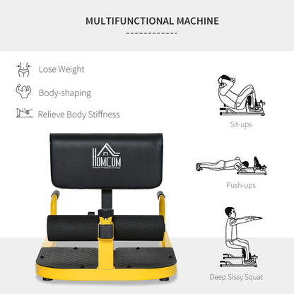 Homcom 3-in-1 Conditioning Compact Full Body Workout Ergonomic Sissy Squat Machine