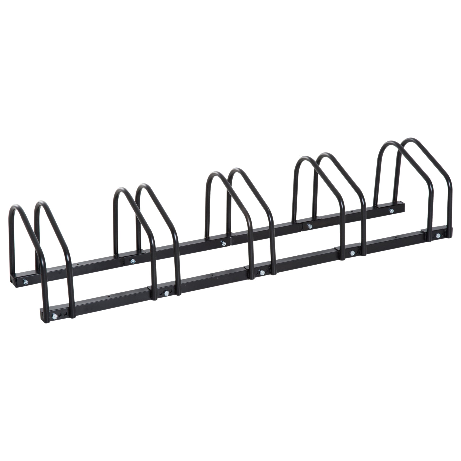 Homcom Bike Stand Parking Rack Floor or Wall Mount Bicycle Cycle Storage Locking Stand (5 Racks