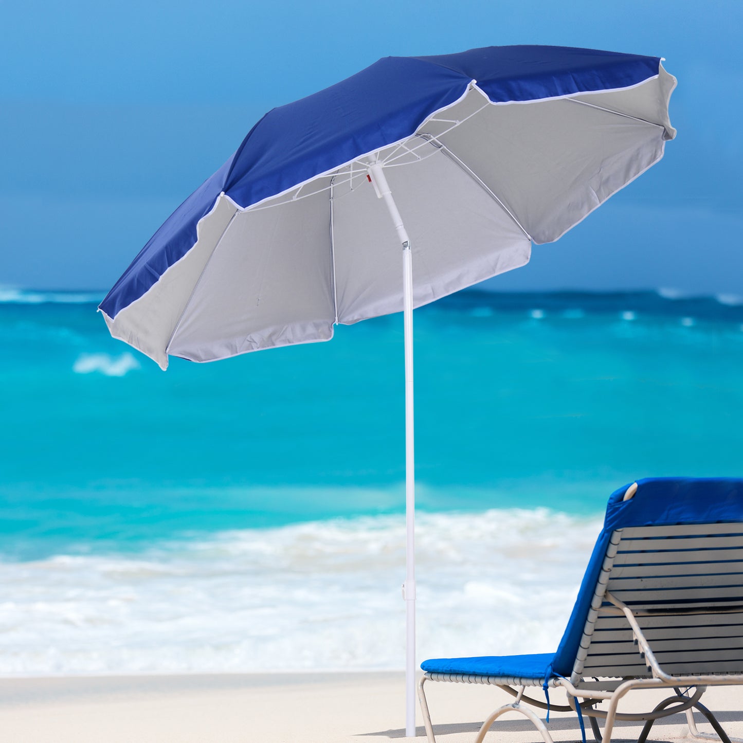 Outsunny 1.7m Beach Umbrella