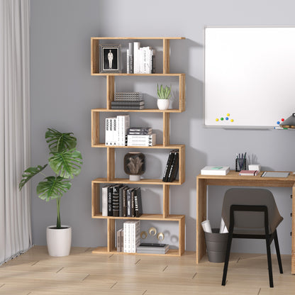 Homcom 6-Tier S-Shaped Shelf Unit