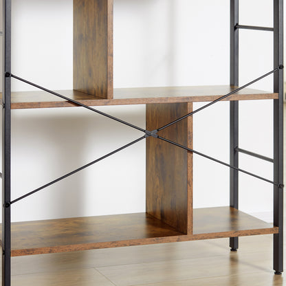 Homcom Industrial-Style Four-Tier Shelving Unit