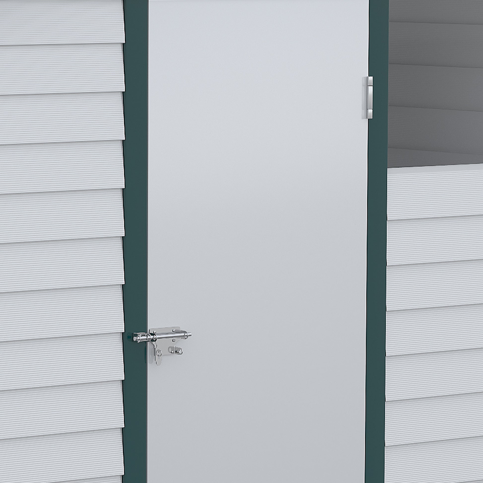 Galvanised 8.8 x 6.3' Single Door Apex Garden Shed Lockable with Window Steel Light Grey by Steadfast