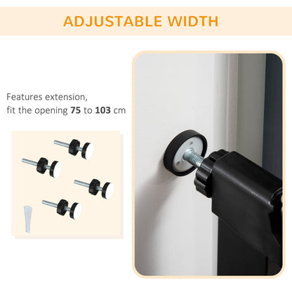 PawHut Pressure Fit Safety Gate for Doors and Stairs