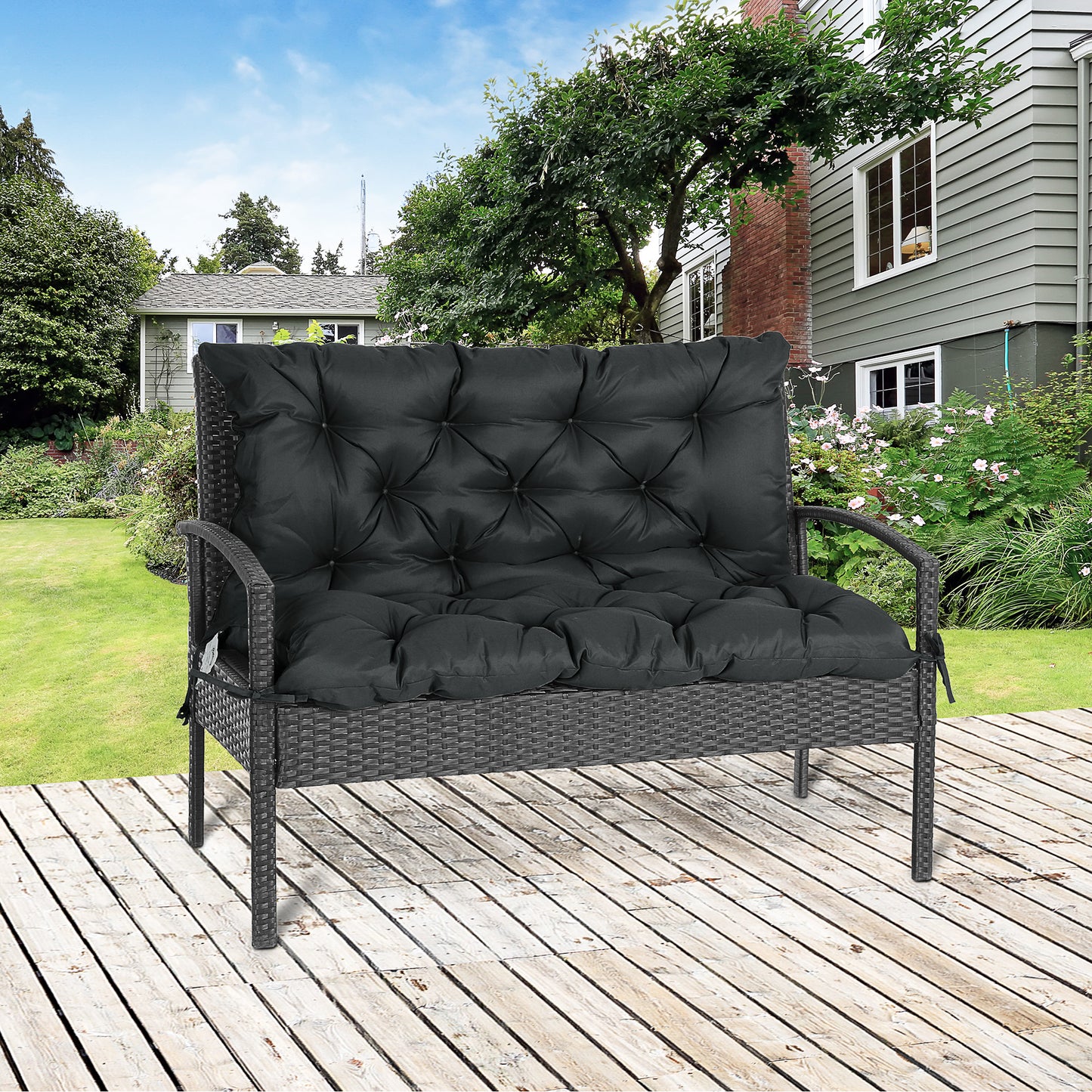 Outsunny 2 Seater Bench Cushion