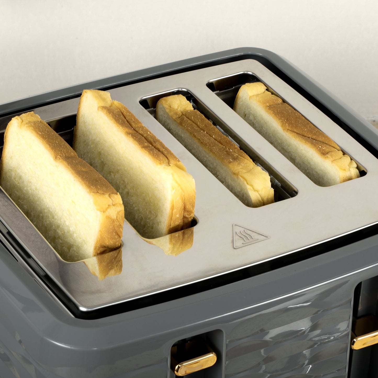 Kettle & Four Slice Toaster Set Grey by Homcom