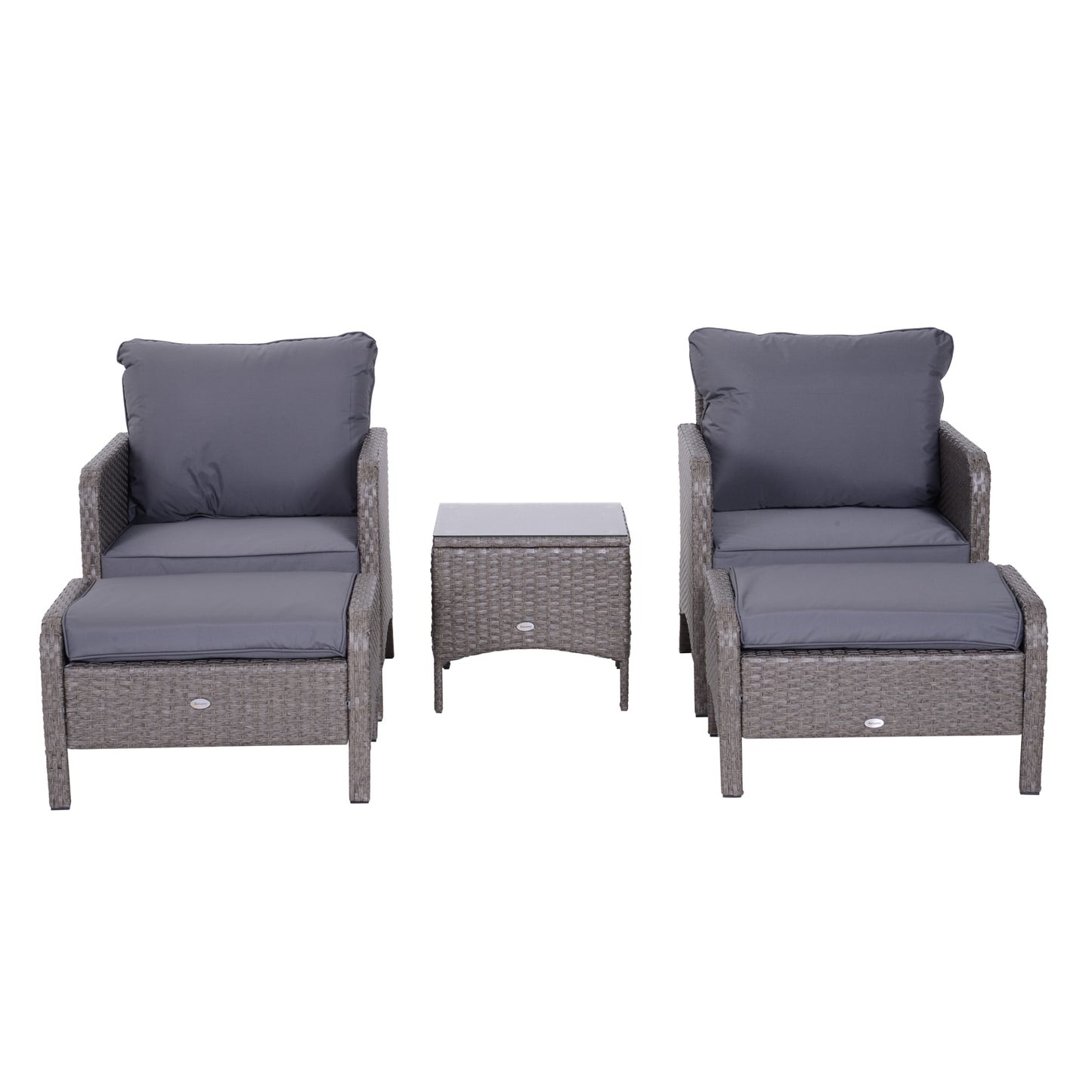 Outsunny 2-Seater Rattan Furniture Set