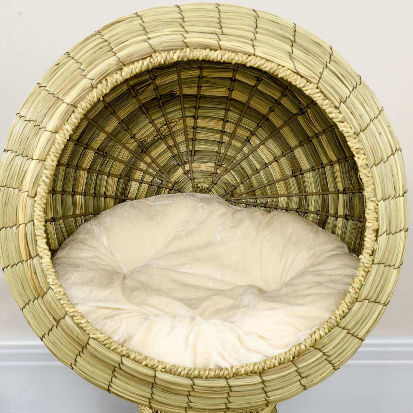 Woven 41 x 41cm Cat Bed Cyclindrical Elevated Tower by Pawhut