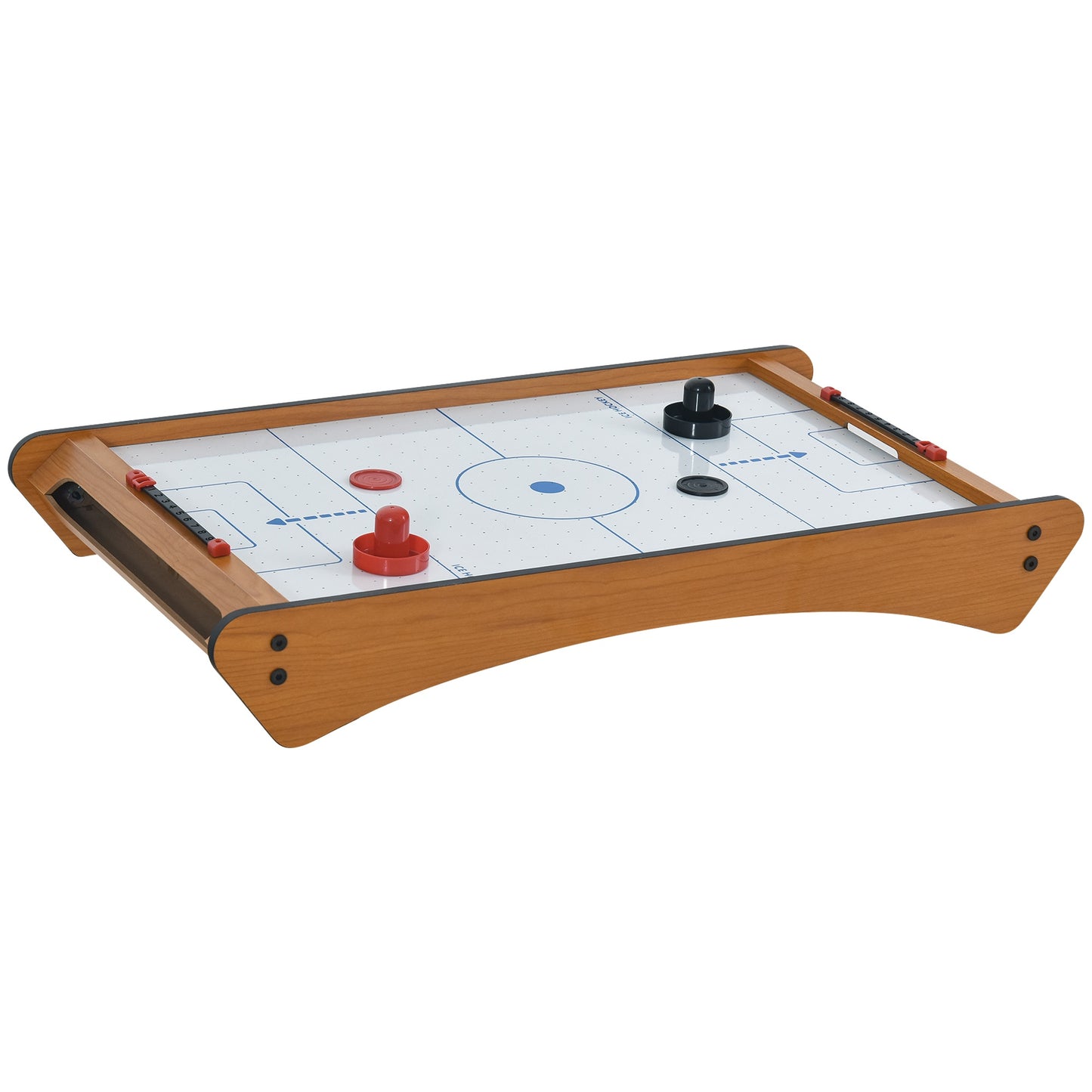 Homcom ABS Plastic Mini Air Hockey Table-Top Brown