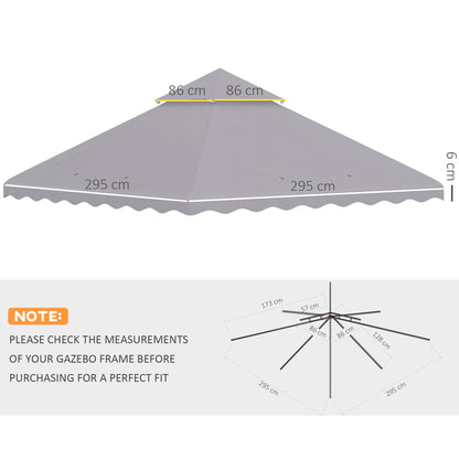 Outsunny 3 x 3 (m) Gazebo Canopy Replacement Covers