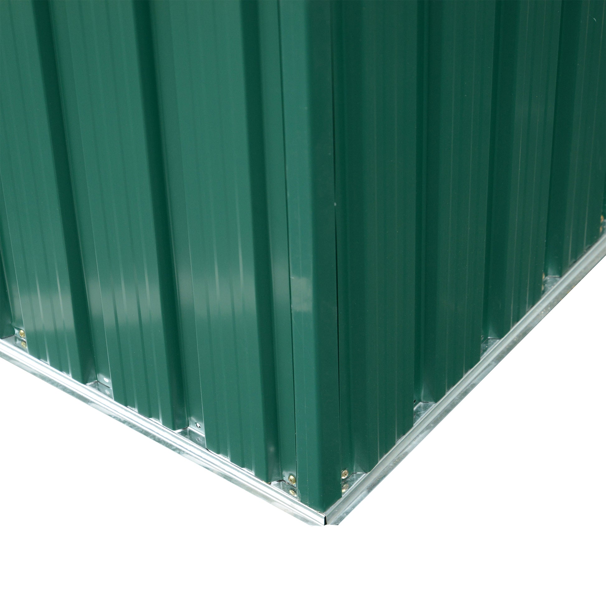 Lightsky 8.5 x 6' Double Door Pent Garden Shed Steel Green by Steadfast