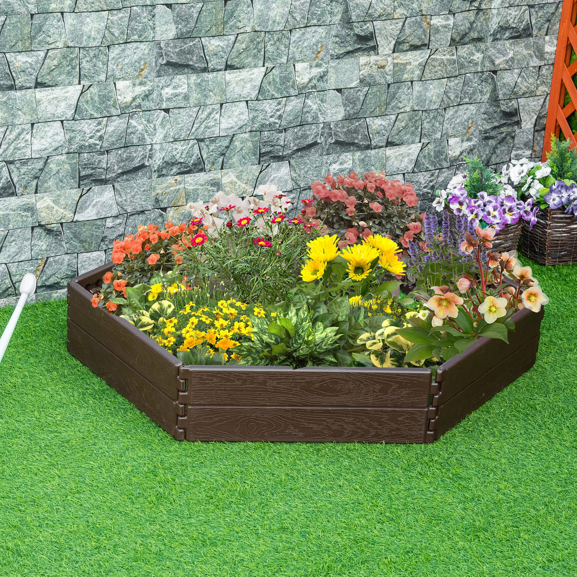 Outsunny 63.5 cm x 2.5 cm x 20 cm Raise Garden Bed Kit