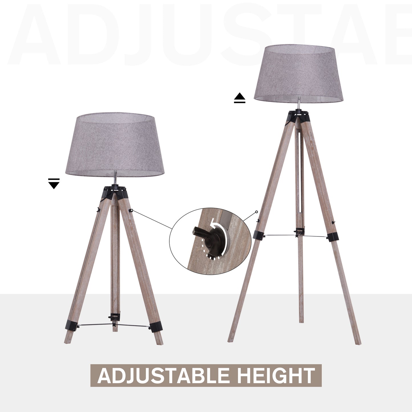 Homcom Tripod Floor Lamps for Living Room Bedroom