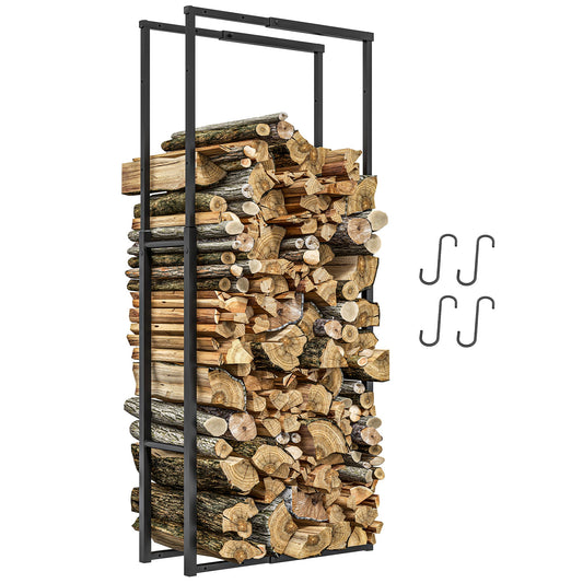 40-65/100-150cm Adjustable Metal Firewood Log Holder-0