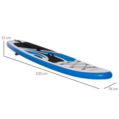 Outsunny 10.6' x 32" x 6" Inflatable Stand Up Paddle Board