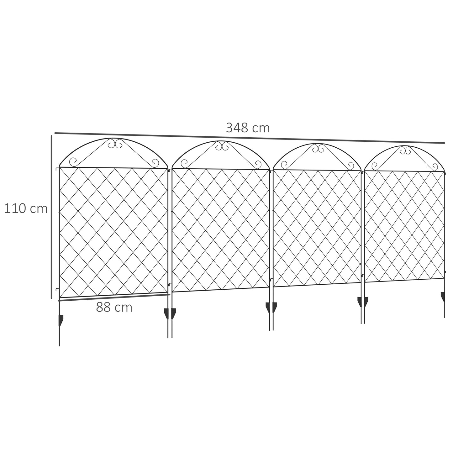 Outsunny Decorative Garden Fencing