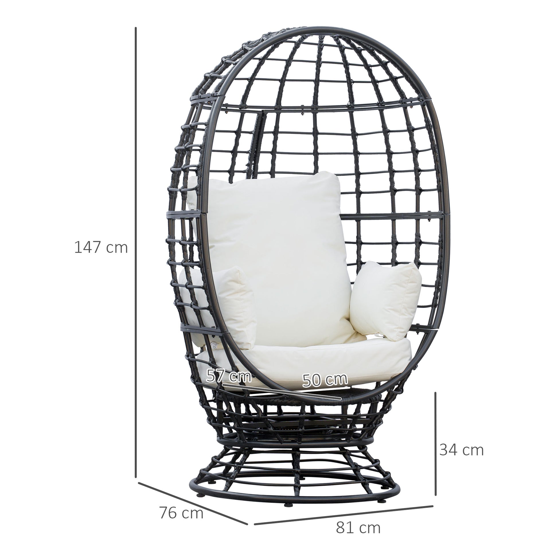 Outsunny Swivel Egg Chair