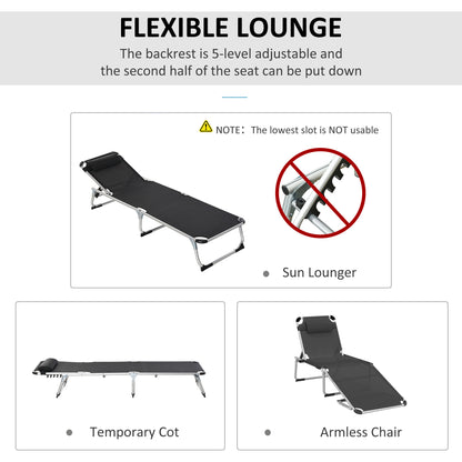 Outsunny Foldable Sun Lounger