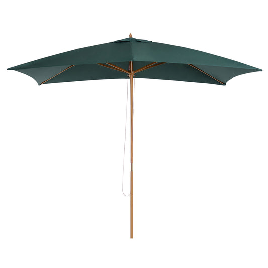 Outsunny 2 x 3m Wooden Garden Parasol Umbrella Outdoor Sun Shade Canopy