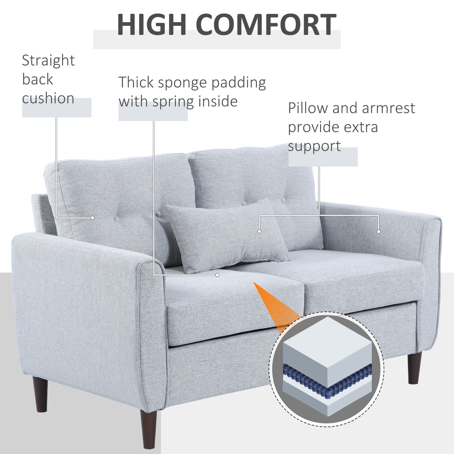 Homcom Two-Seater Sofa