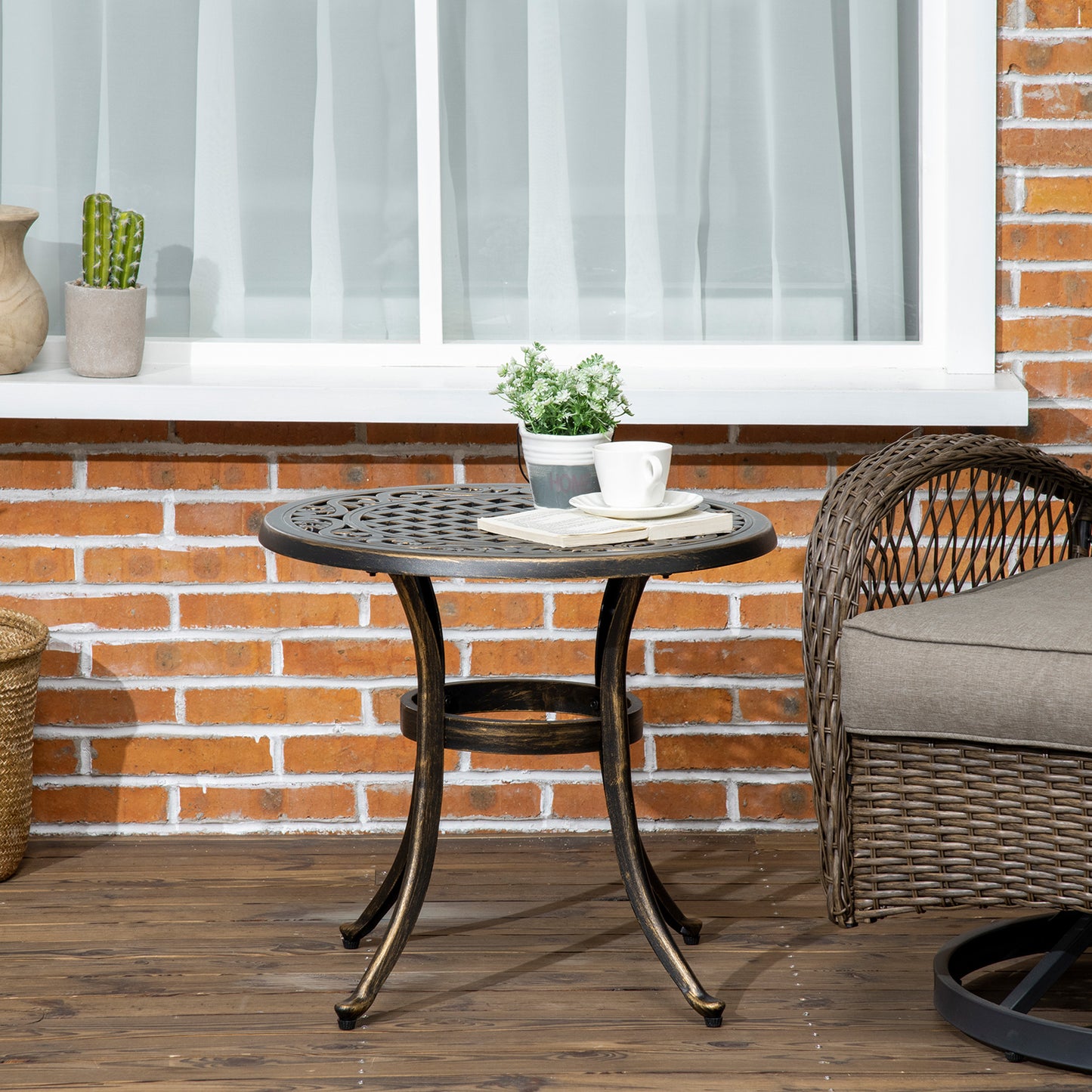 Outsunny Industrial Side Table