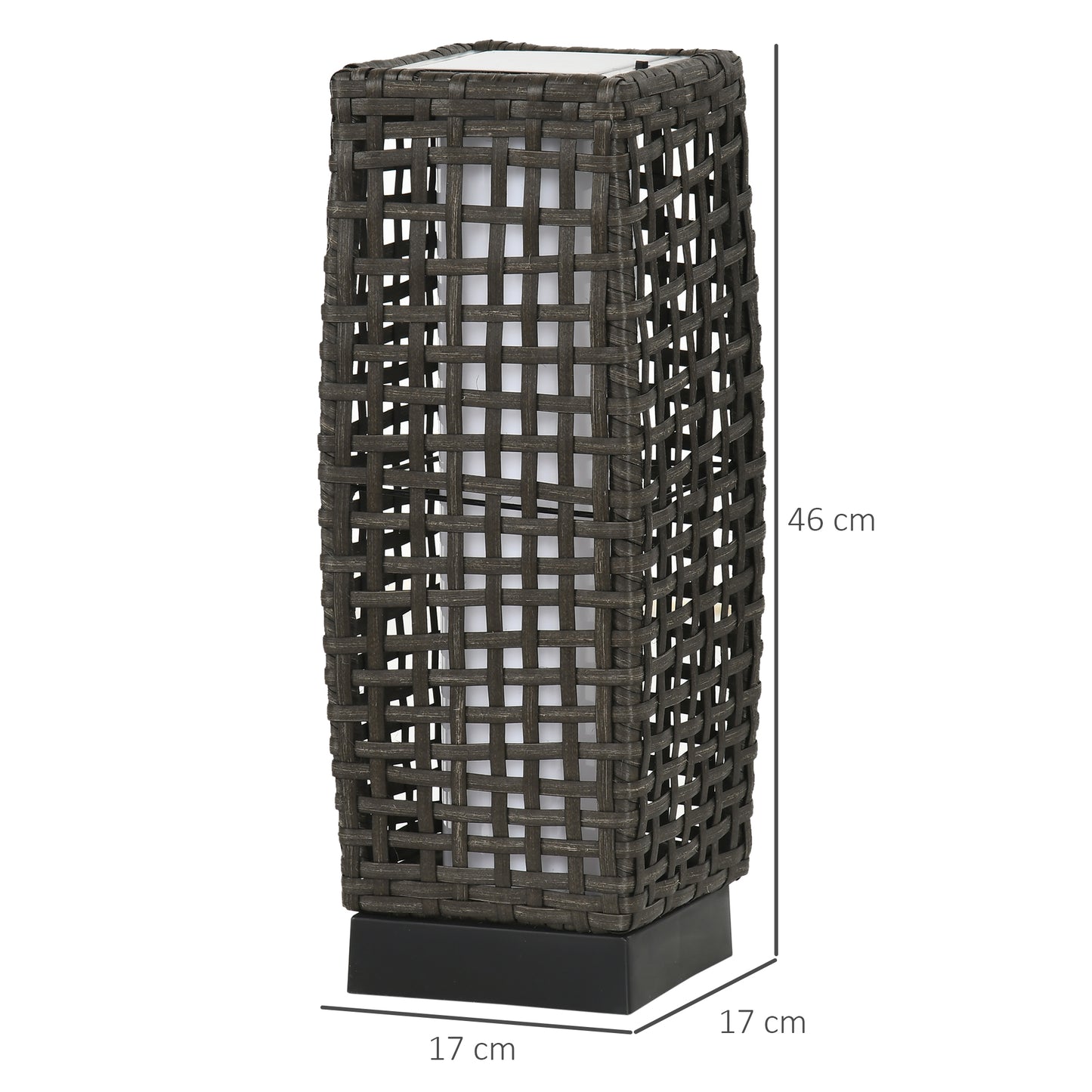 Outsunny Outdoor Rattan Solar Lantern