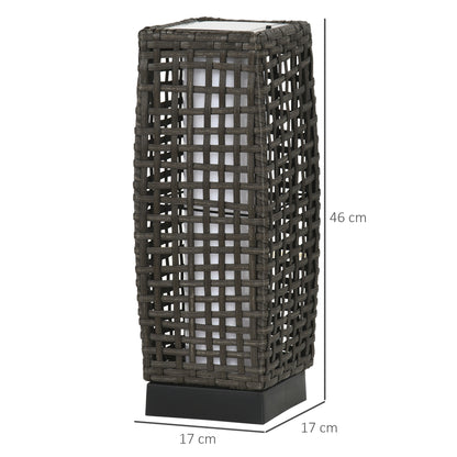 Outsunny Outdoor Rattan Solar Lantern