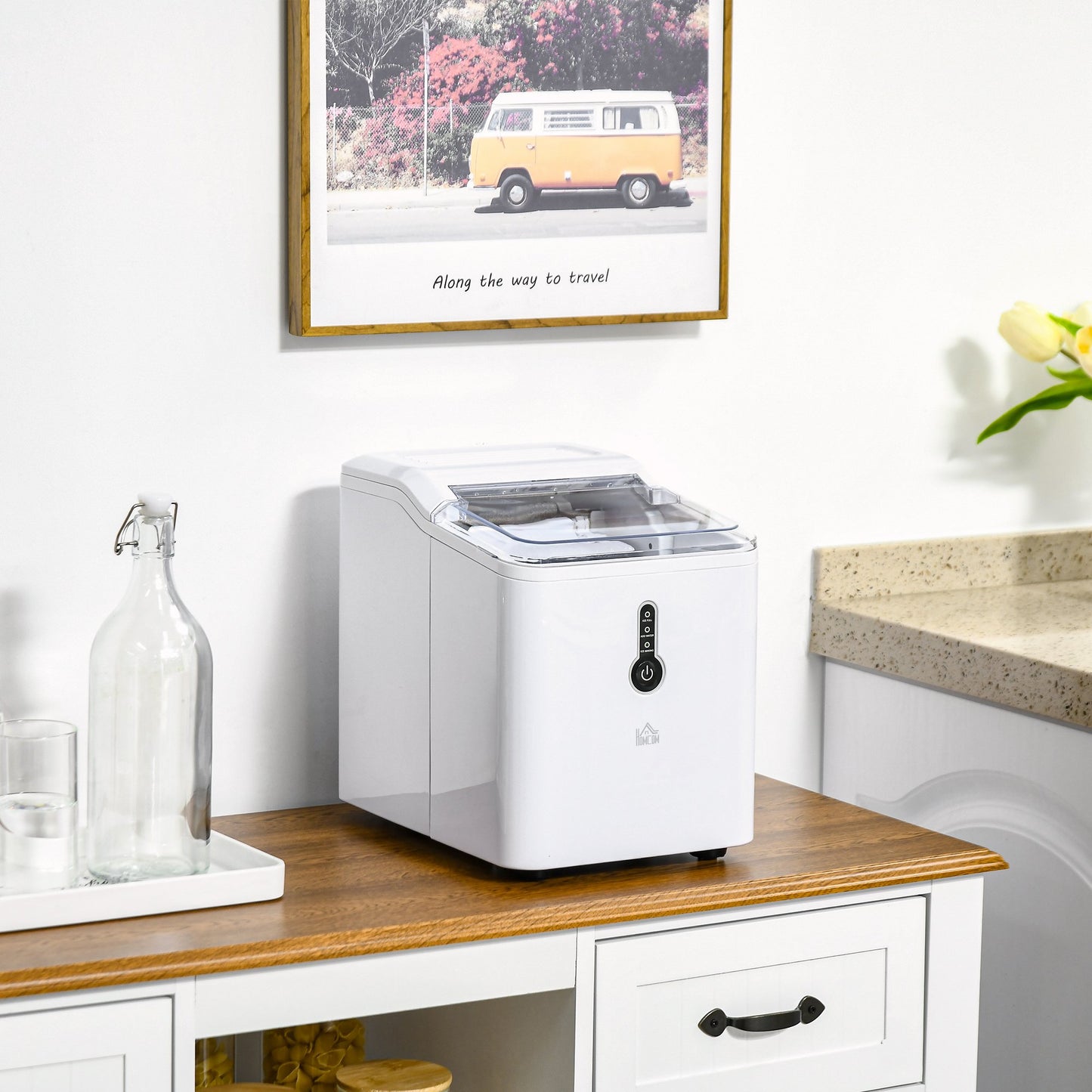 Homcom 12kg Countertop Compact Ice Maker