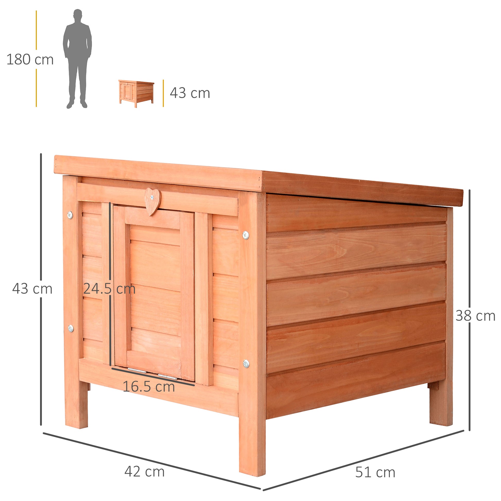 PawHut Wooden Rabbit Hutch Outdoor