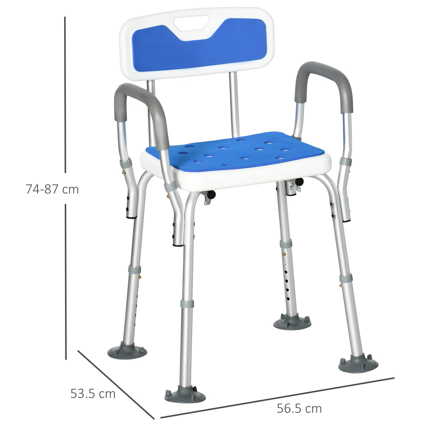 Homcom EVA Padded Shower Chair for the Elderly and Disabled