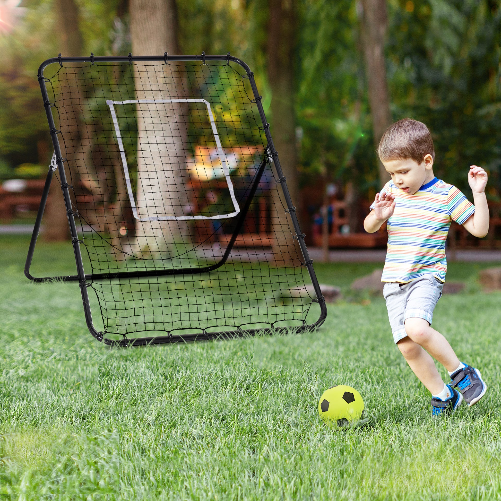 Homcom Foldable Football Rebounder Net