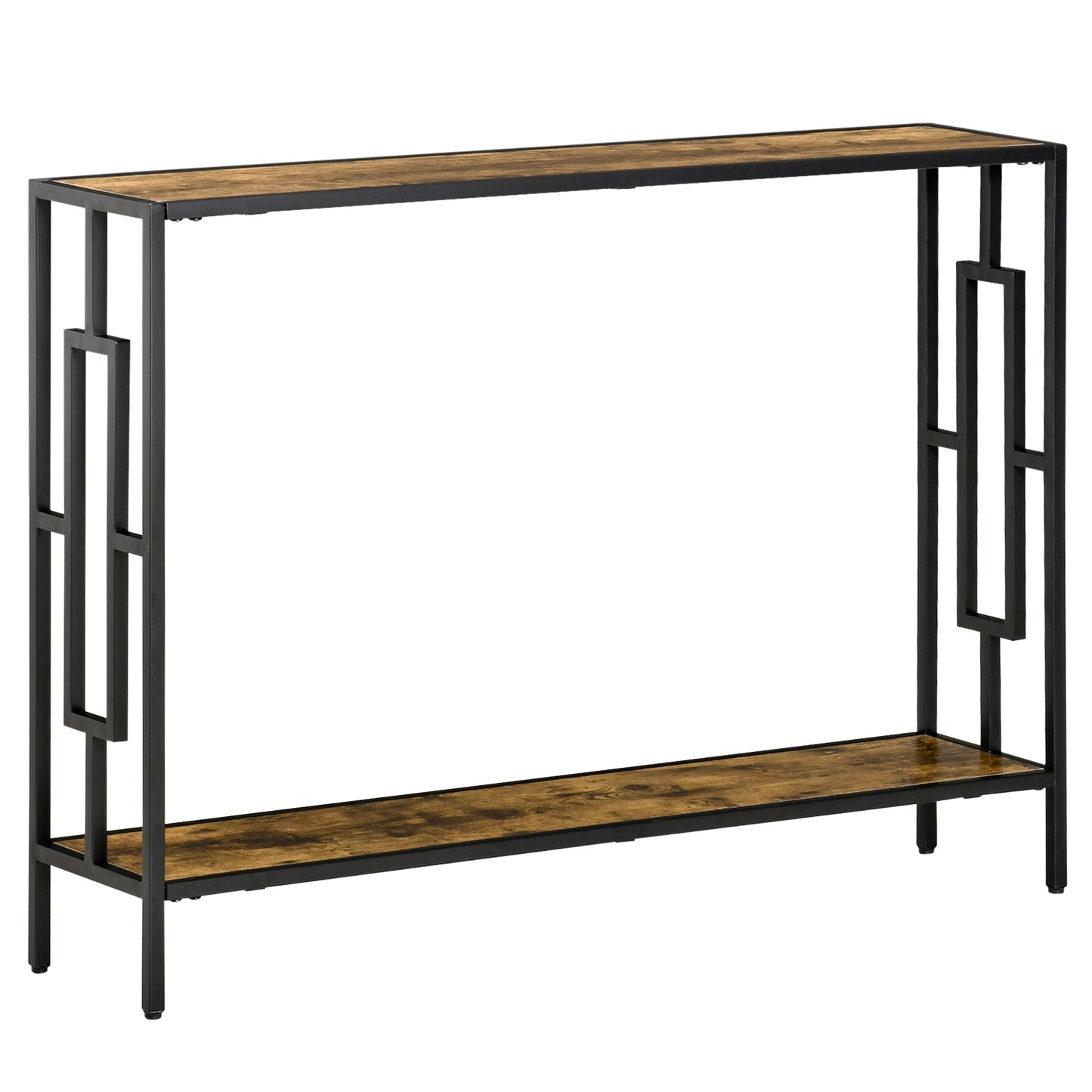 Homcom Industrial Console Table with Storage Shelf