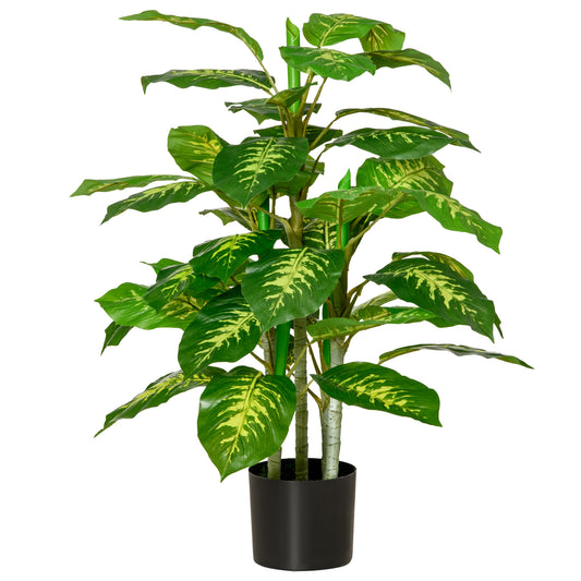 Homcom Artificial Evergreen Plant Realistic Fake Tree Potted Home Office Décor 95cm