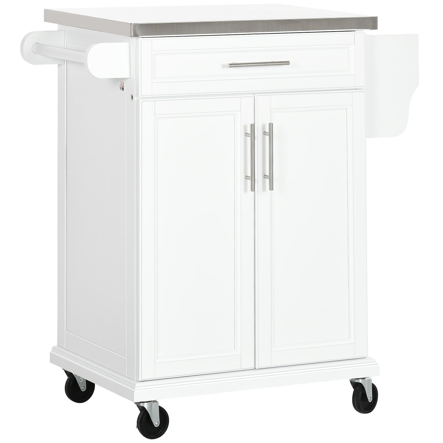 Homcom Wooden Kitchen Island on Wheels