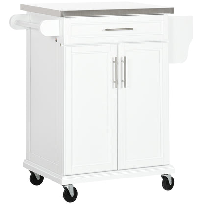 Homcom Wooden Kitchen Island on Wheels