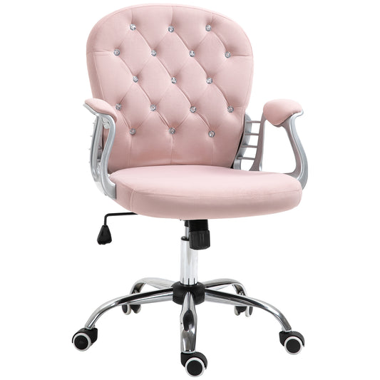 Vinsetto Office Chair with Diamond Tufted Velour