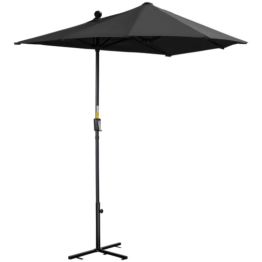 Outsunny 2m Half-Cut Garden Parasol