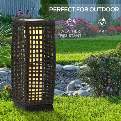 Outsunny Outdoor Rattan Solar Lantern